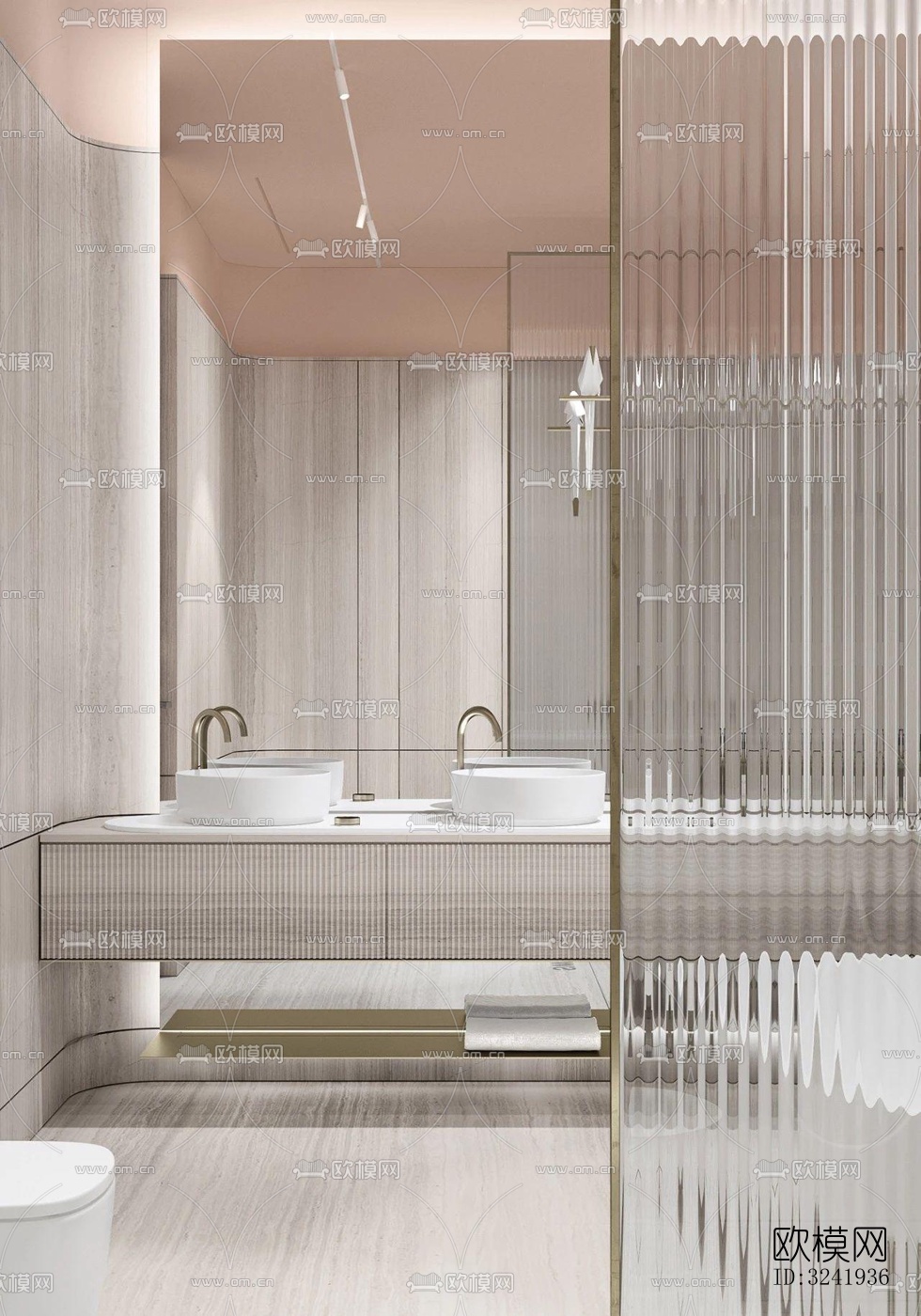 现代卧室效果图下载（渲染图3）