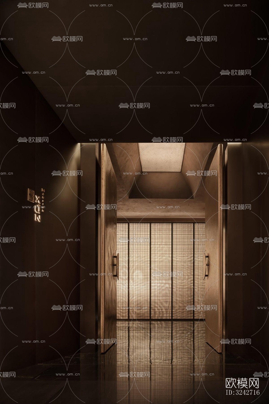 新中式中餐厅效果图下载（渲染图12）