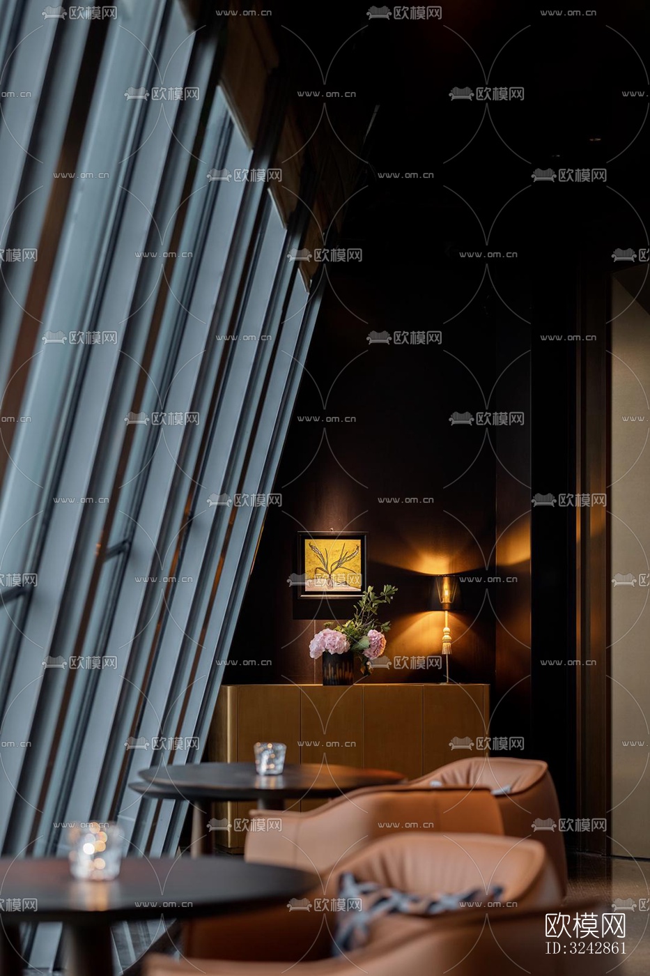 新中式中餐厅效果图下载（渲染图11）