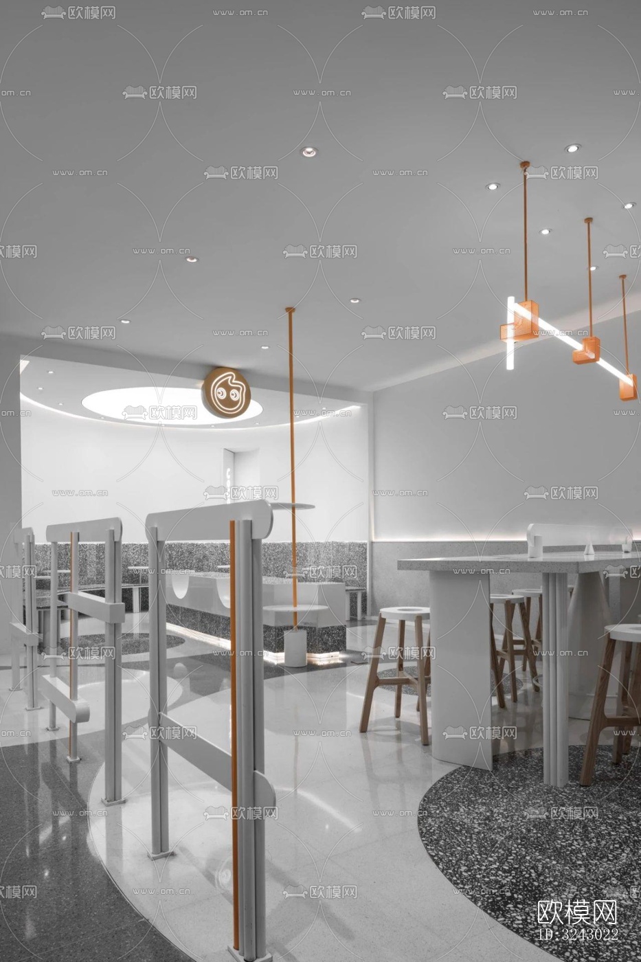 现代咖啡奶茶效果图下载（渲染图10）