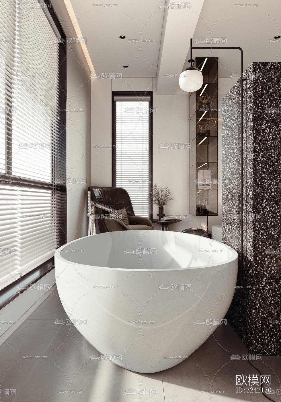 现代客餐厅效果图下载（渲染图5）