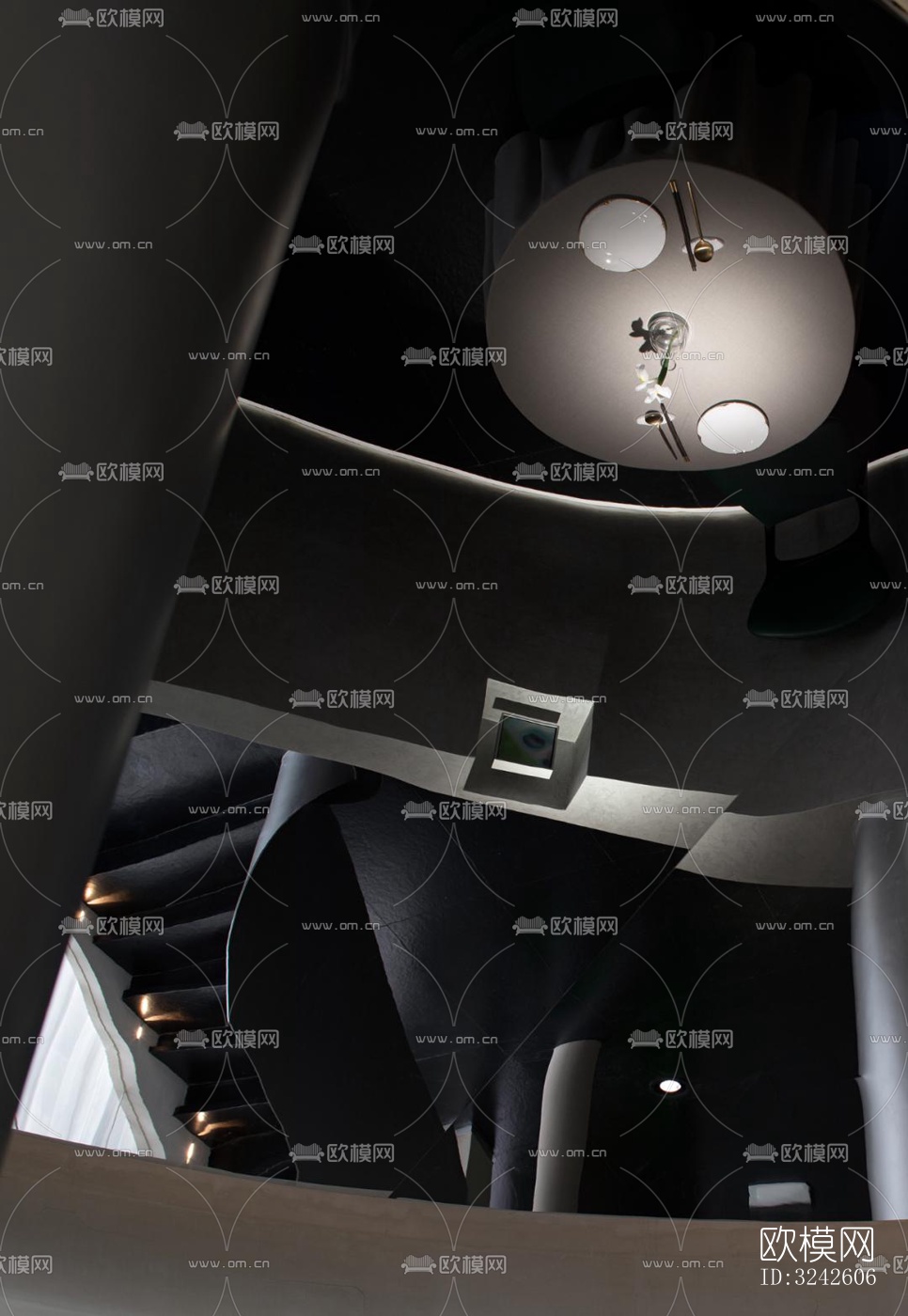 新中式中餐厅效果图下载（渲染图3）