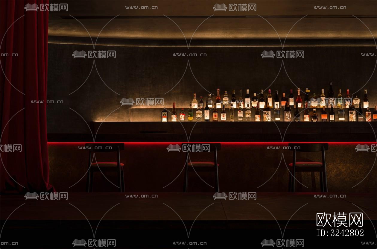 新中式中餐厅效果图下载（渲染图3）