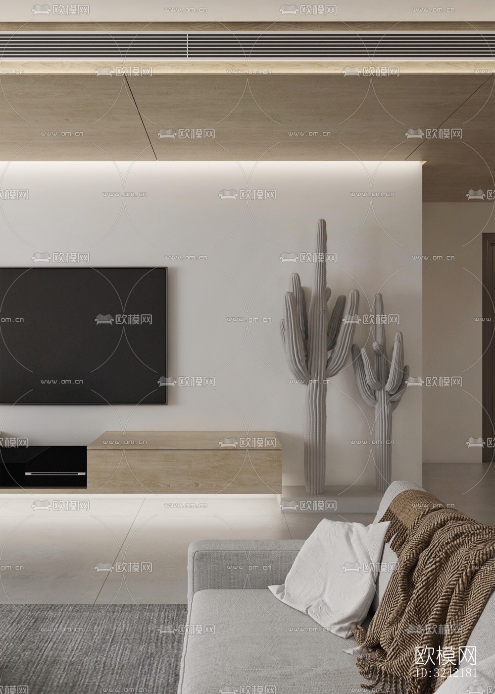 现代客餐厅效果图下载（渲染图6）