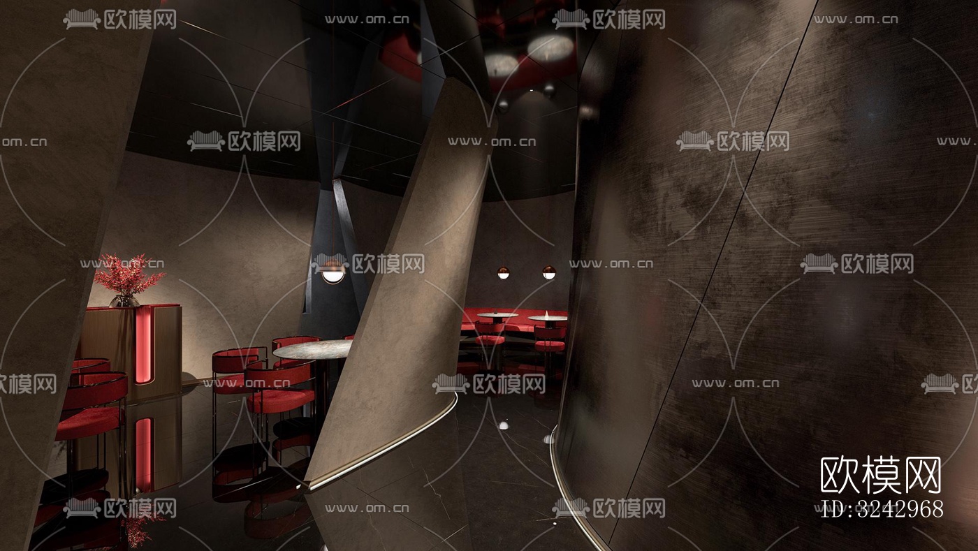 现代中餐厅效果图下载（渲染图14）