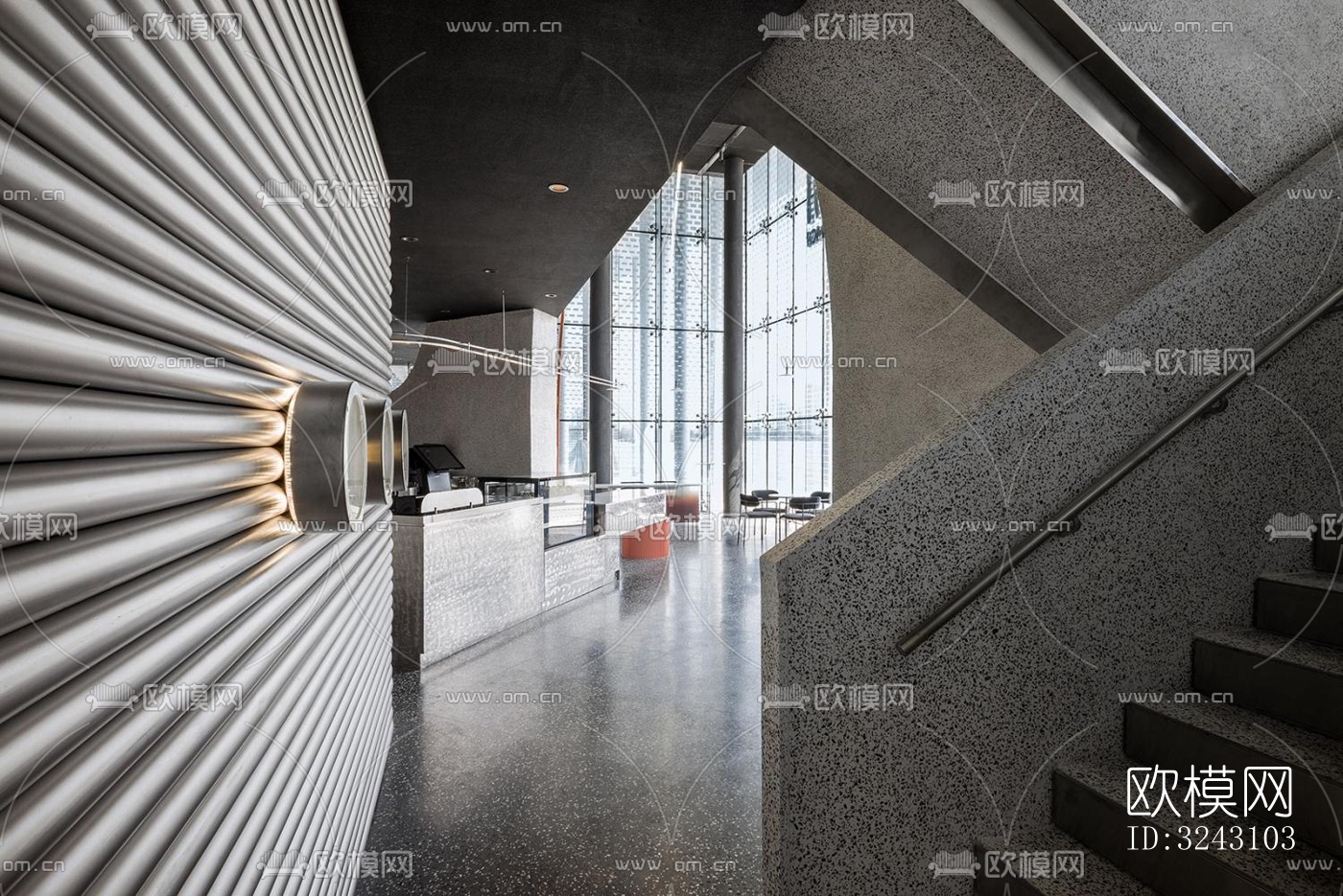 现代咖啡奶茶效果图下载（渲染图13）