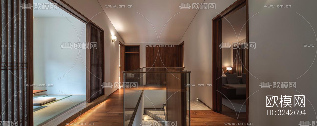 新中式中餐厅效果图下载（渲染图13）