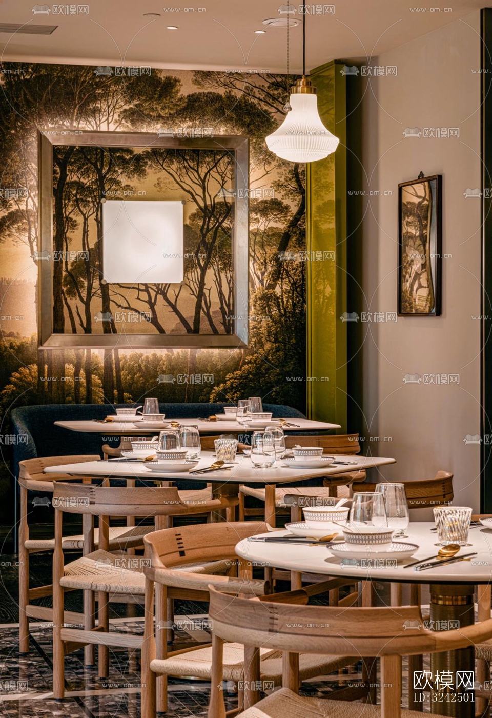 东南亚中餐厅效果图下载（渲染图11）