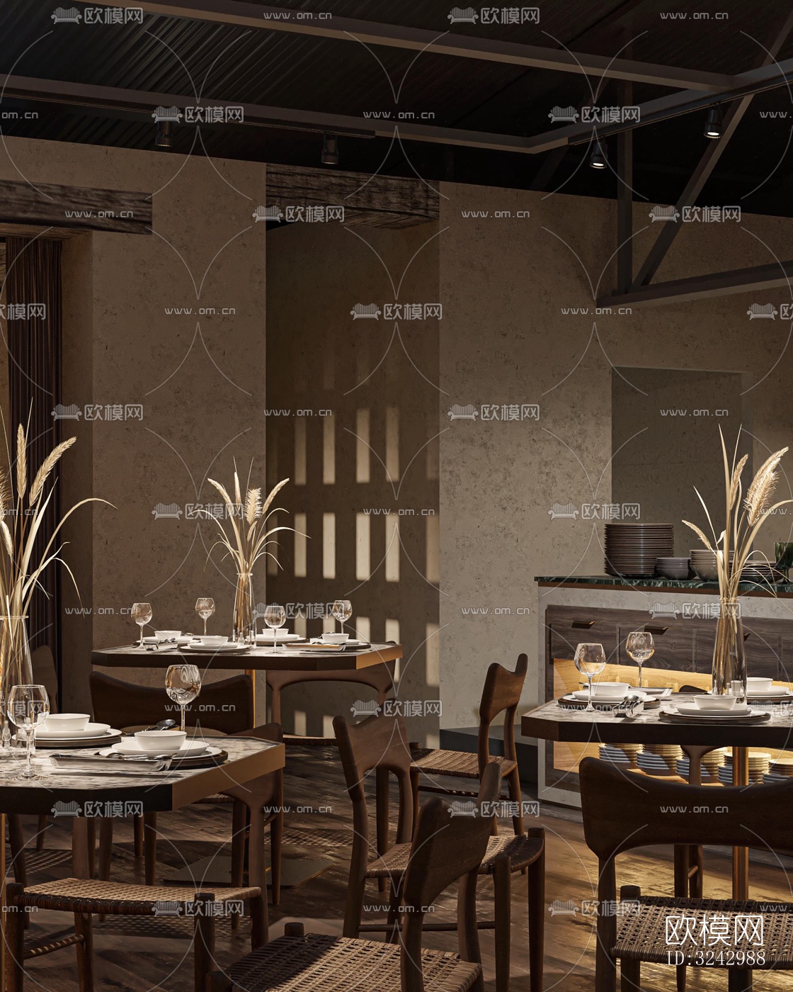 侘寂咖啡奶茶效果图下载（渲染图6）