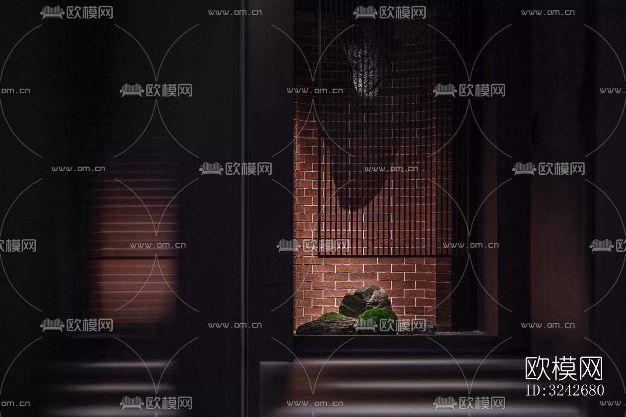 新中式中餐厅效果图下载（渲染图13）