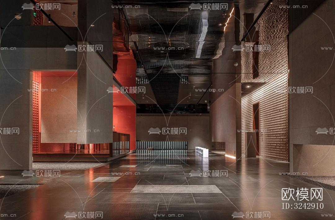 现代中餐厅效果图下载（渲染图5）