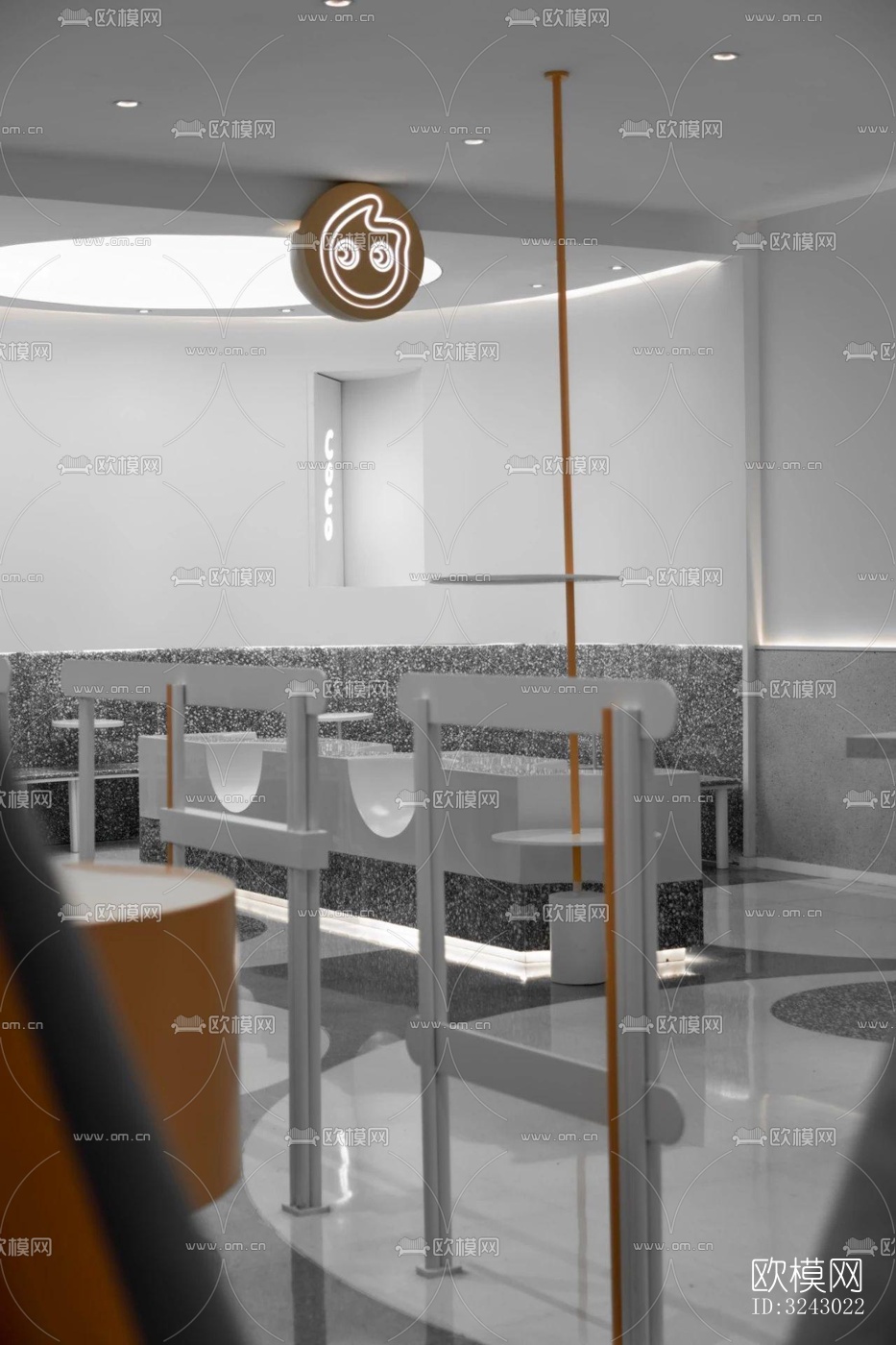 现代咖啡奶茶效果图下载（渲染图2）