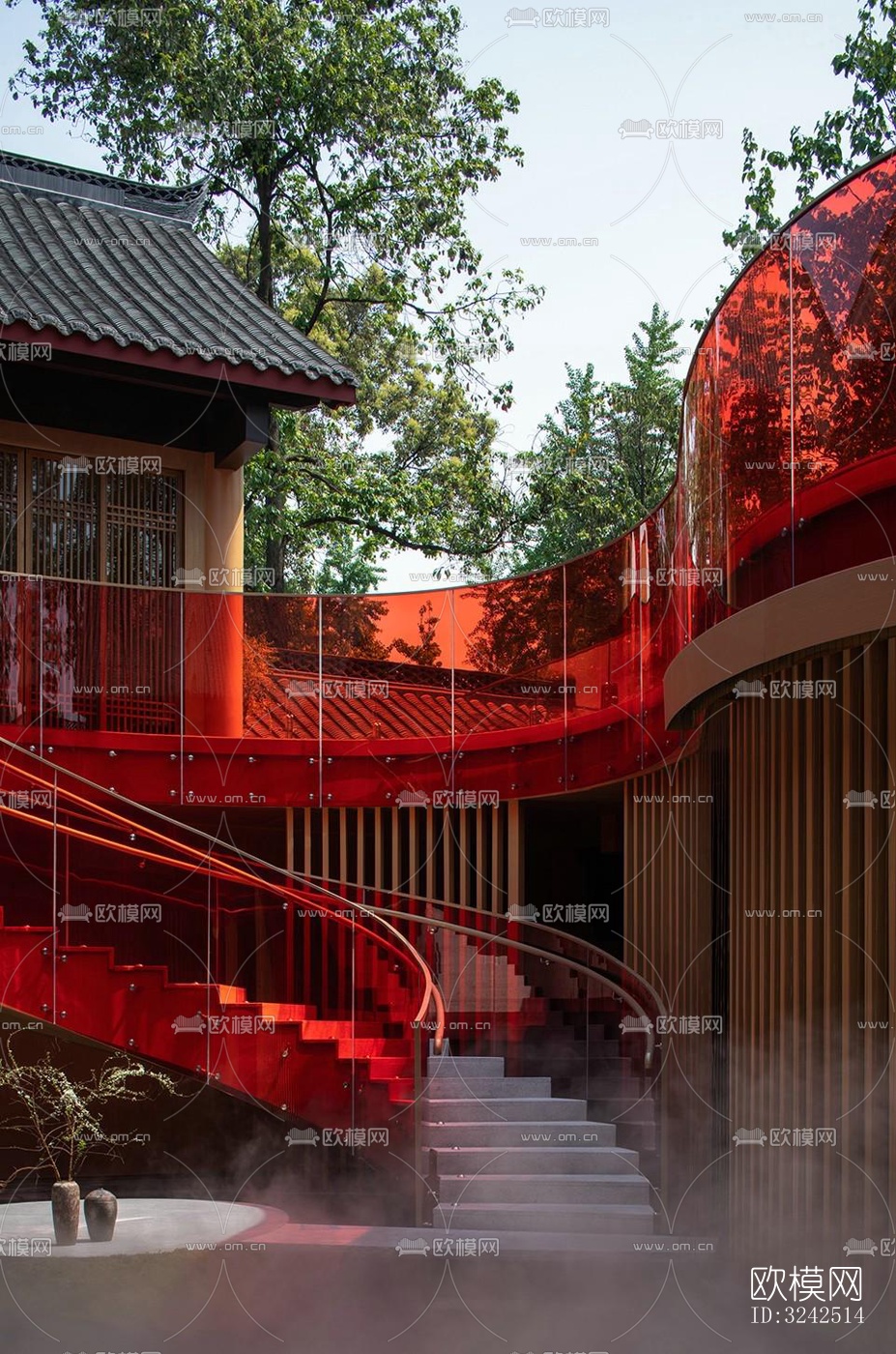 中式中餐厅效果图下载（渲染图18）