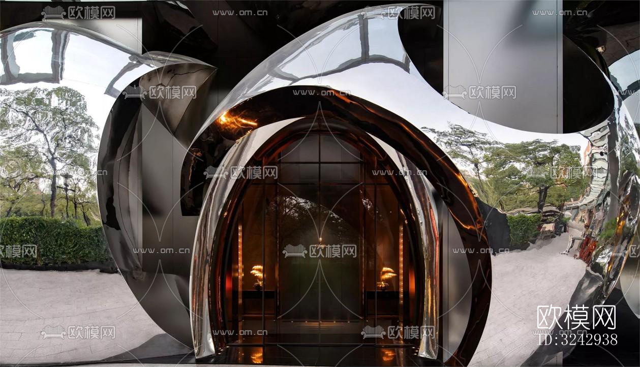 现代中餐厅效果图下载（渲染图8）