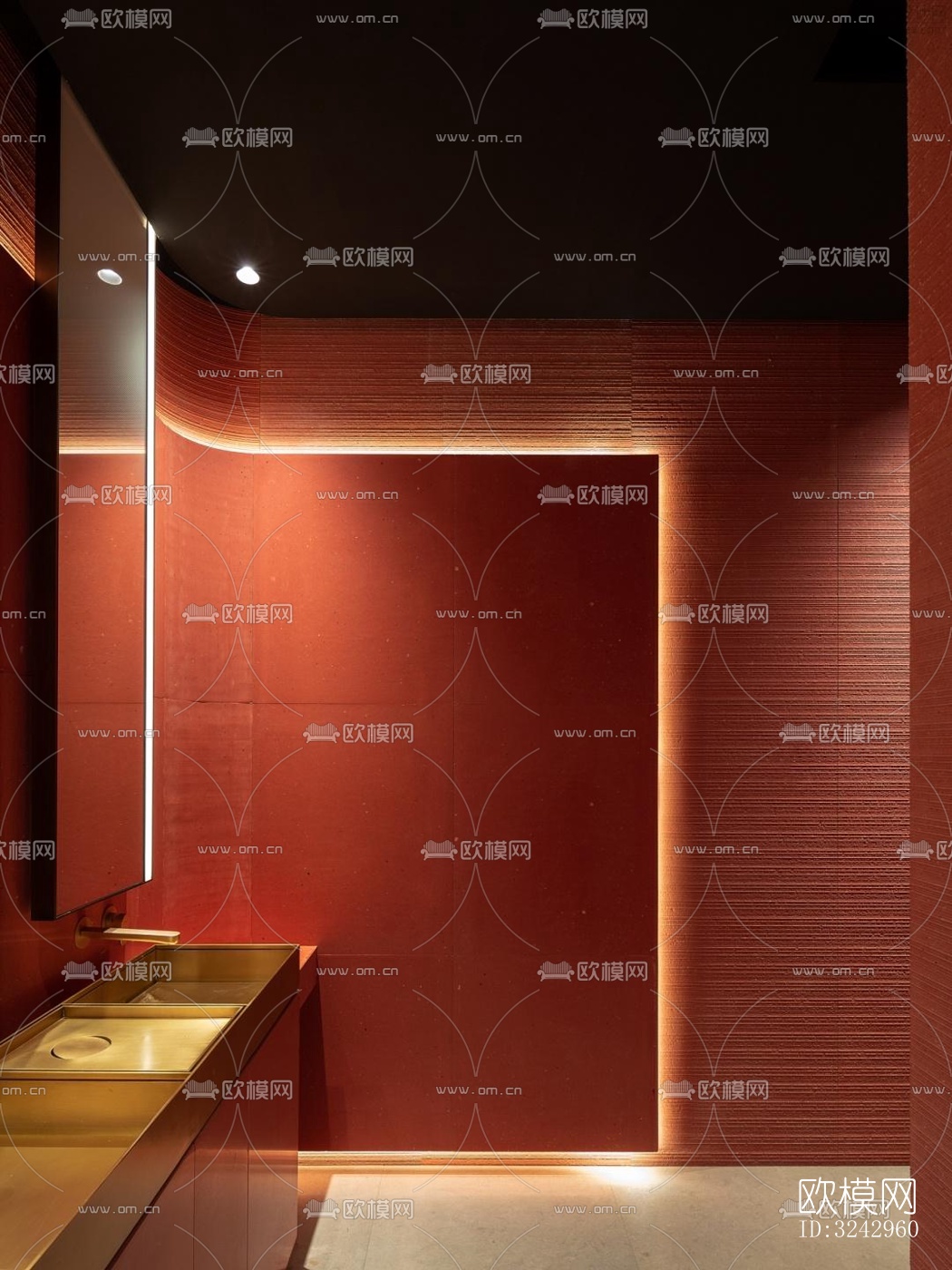 现代中餐厅效果图下载（渲染图1）