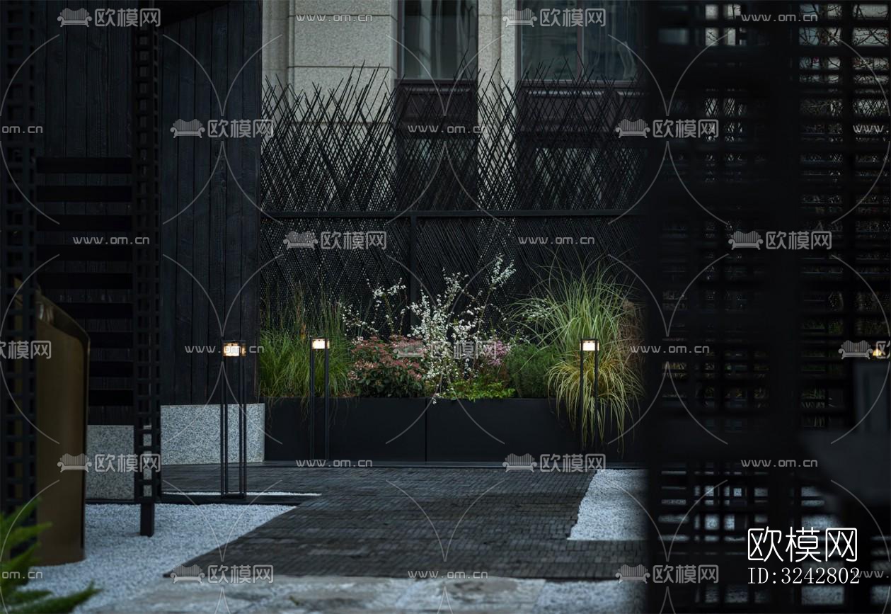 新中式中餐厅效果图下载（渲染图12）