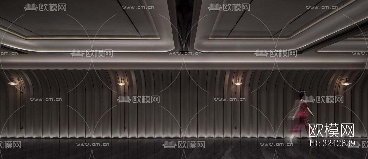 新中式中餐厅效果图下载（渲染图8）