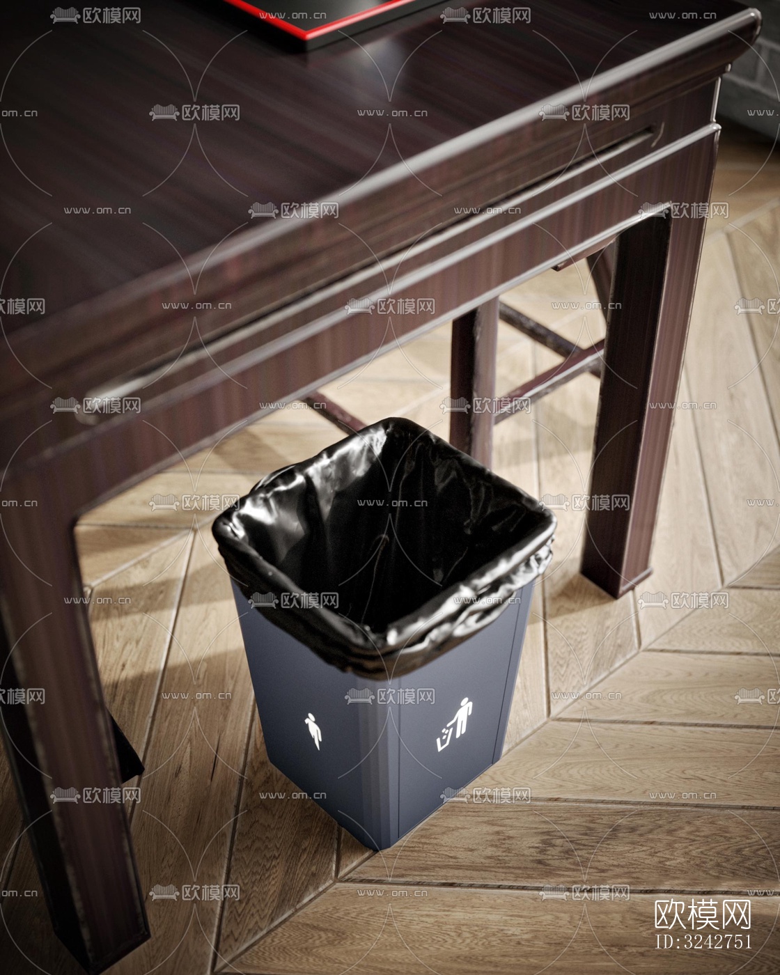 新中式中餐厅效果图下载（渲染图5）