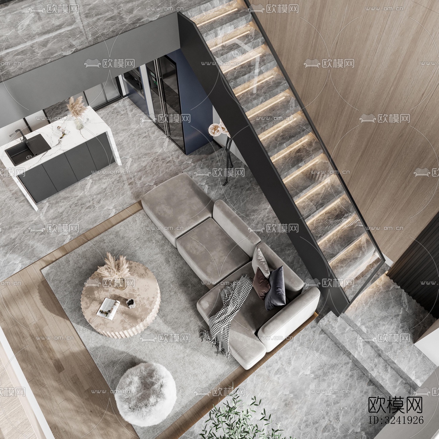 现代别墅效果图下载（渲染图4）