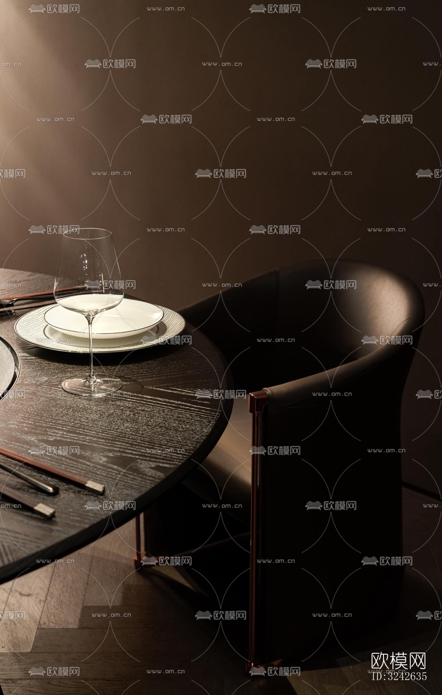 新中式中餐厅效果图下载（渲染图13）