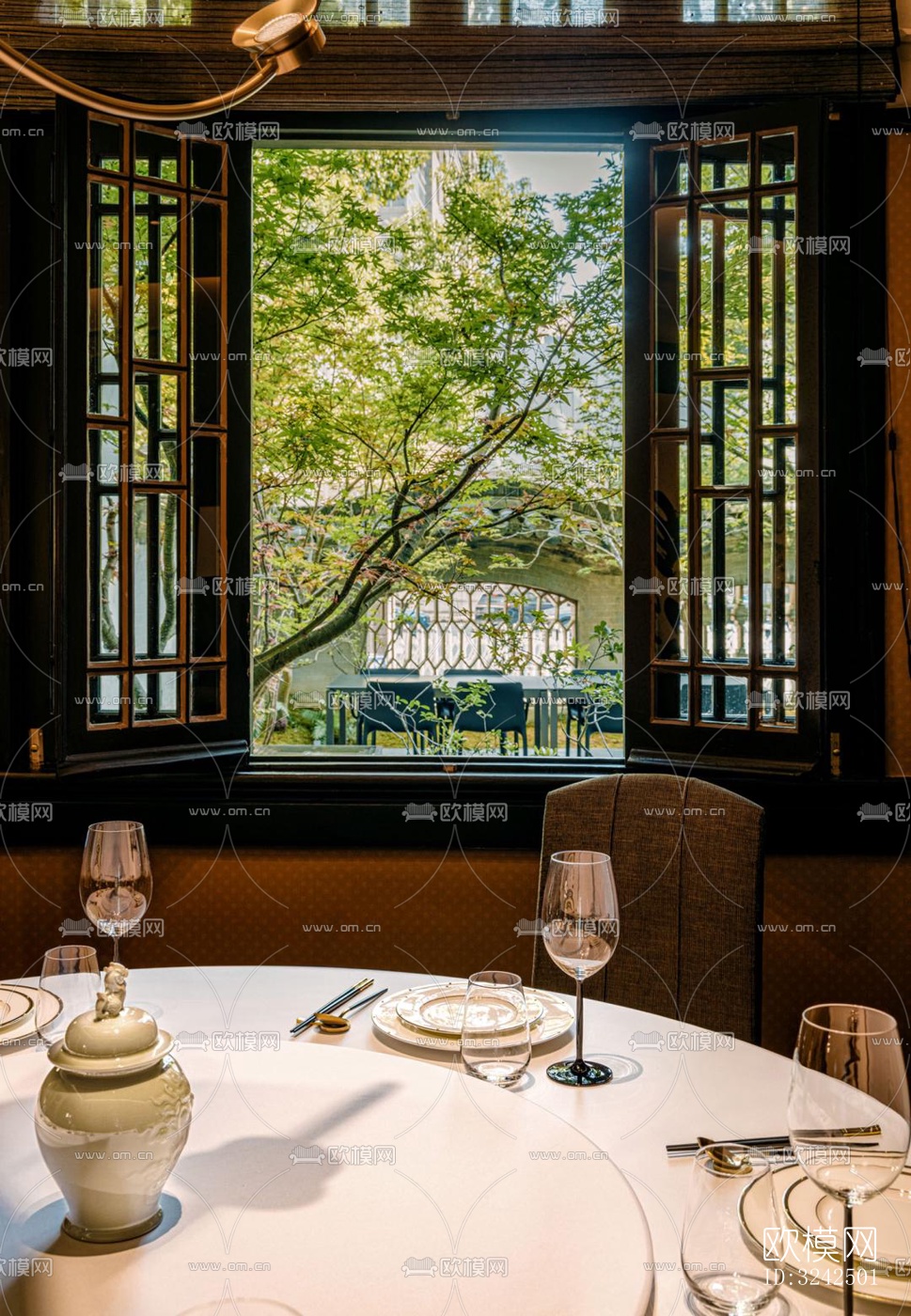 东南亚中餐厅效果图下载（渲染图2）