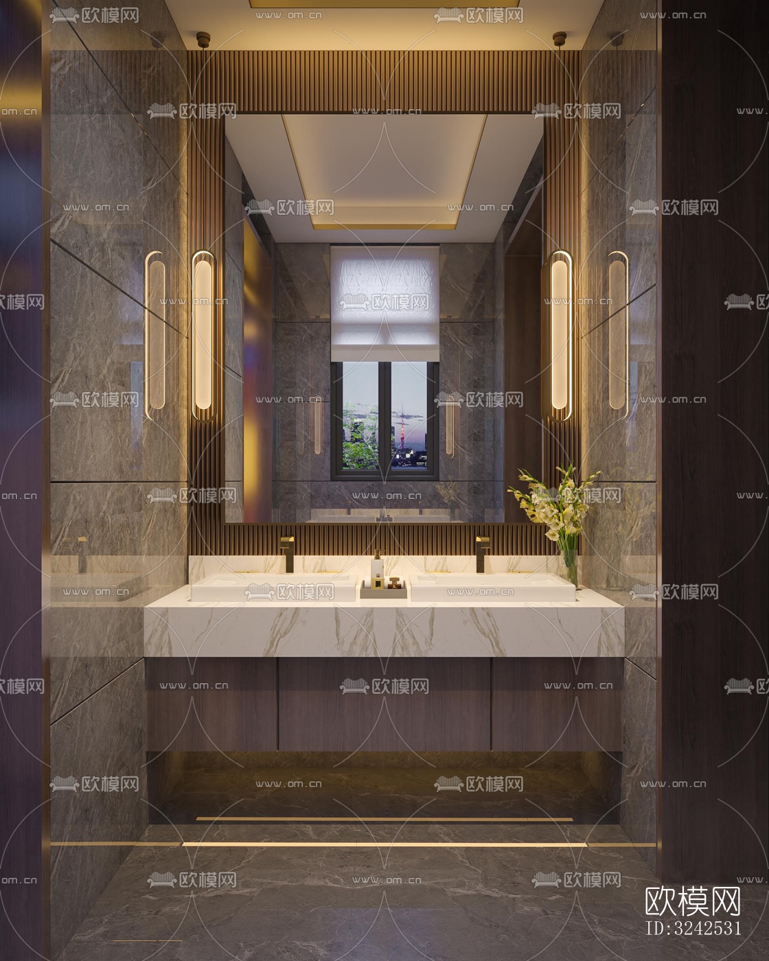 中式中餐厅效果图下载（渲染图16）