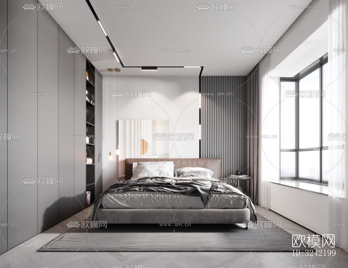 现代客餐厅效果图下载（渲染图10）