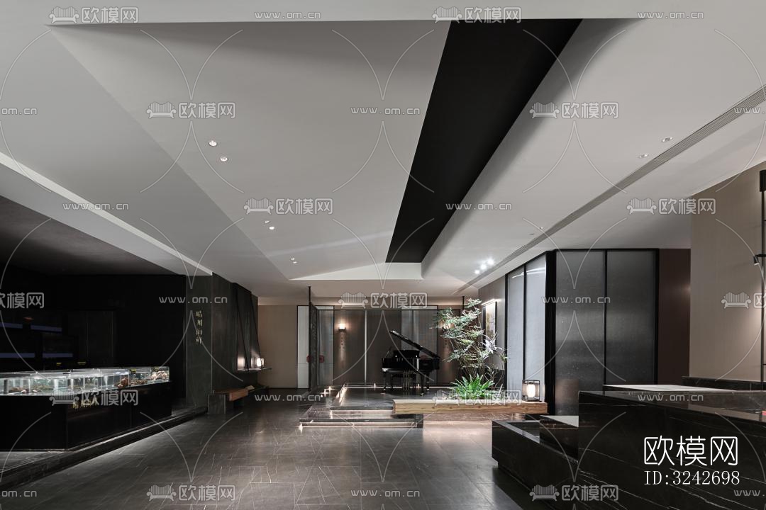 新中式中餐厅效果图下载（渲染图15）