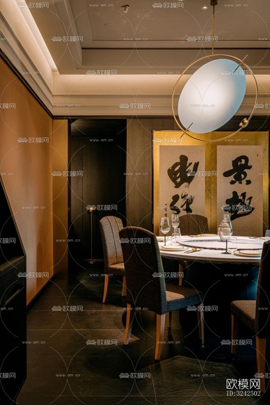 东南亚中餐厅效果图下载(渲染图12)