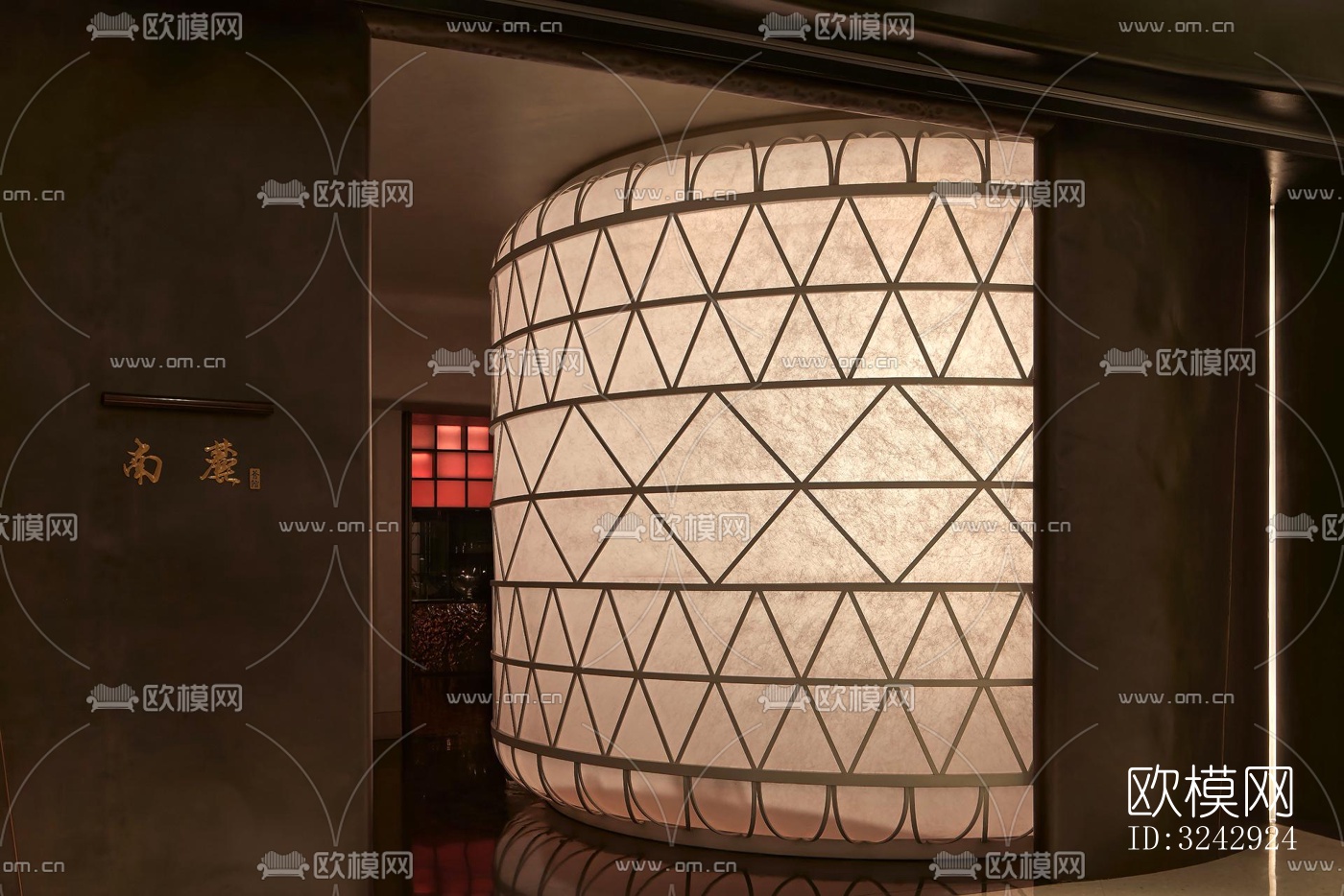 现代中餐厅效果图下载（渲染图3）