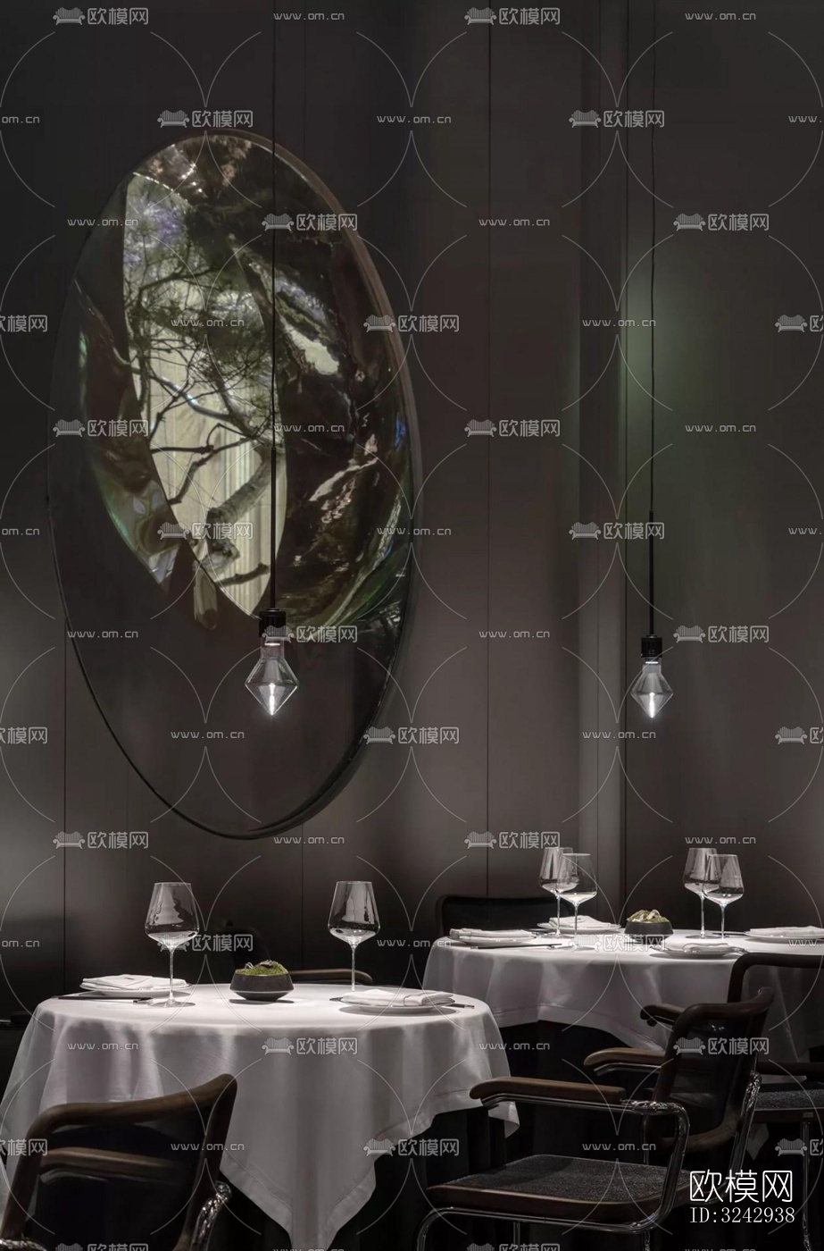 现代中餐厅效果图下载（渲染图3）