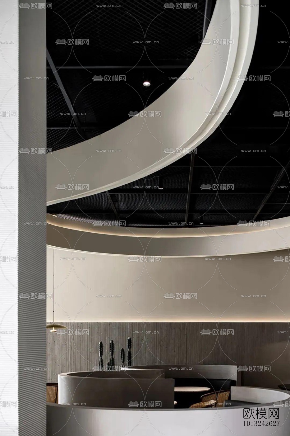 新中式中餐厅效果图下载（渲染图5）