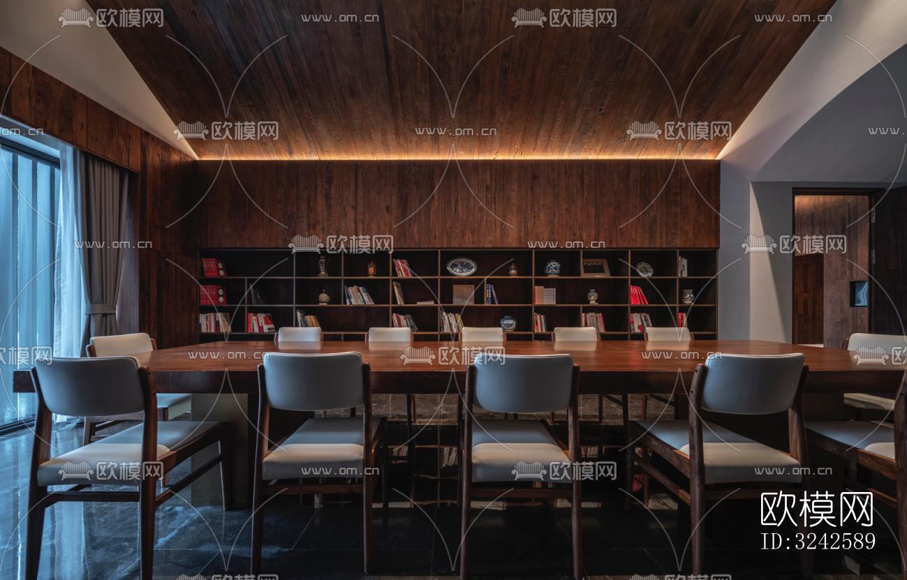 新中式中餐厅效果图下载（渲染图8）