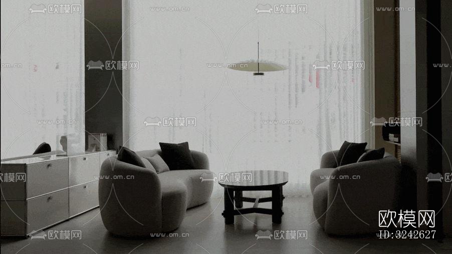 新中式中餐厅效果图下载（渲染图20）