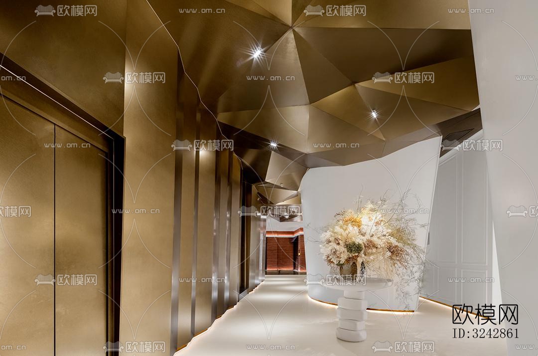 新中式中餐厅效果图下载（渲染图3）