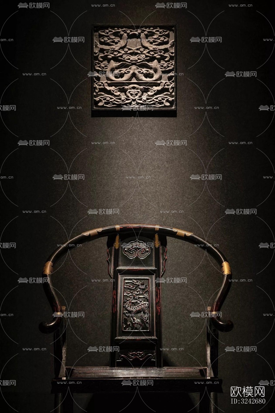 新中式中餐厅效果图下载（渲染图5）