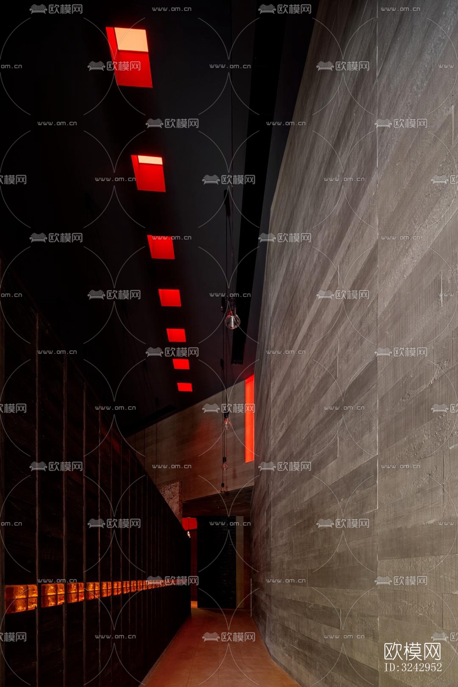 现代中餐厅效果图下载（渲染图6）