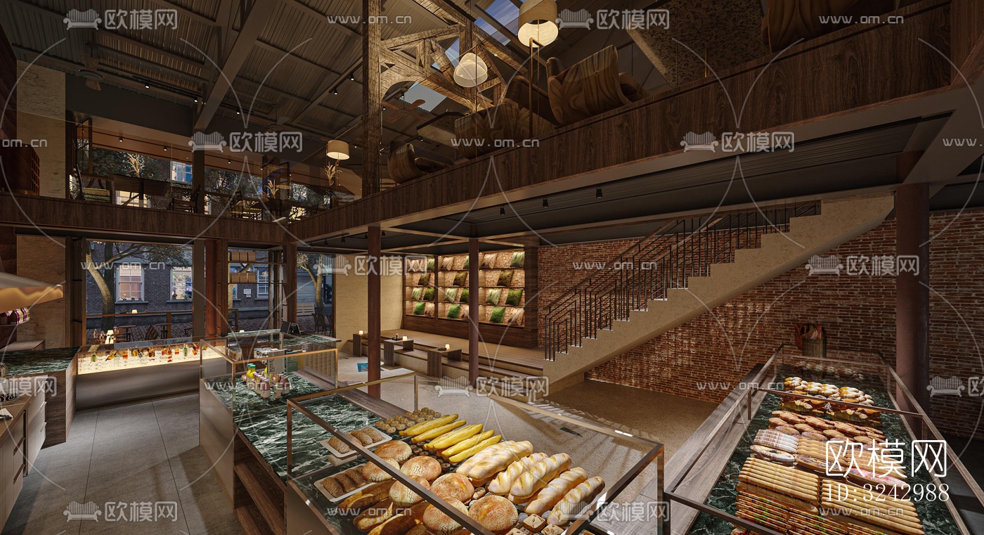 侘寂咖啡奶茶效果图下载（渲染图16）