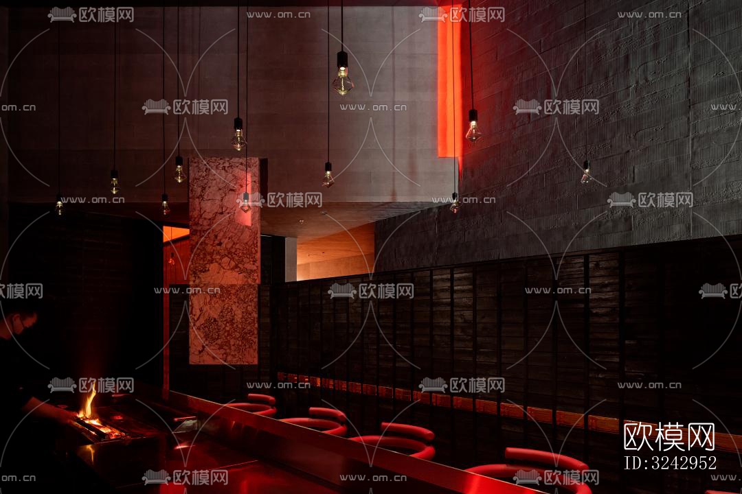 现代中餐厅效果图下载（渲染图9）