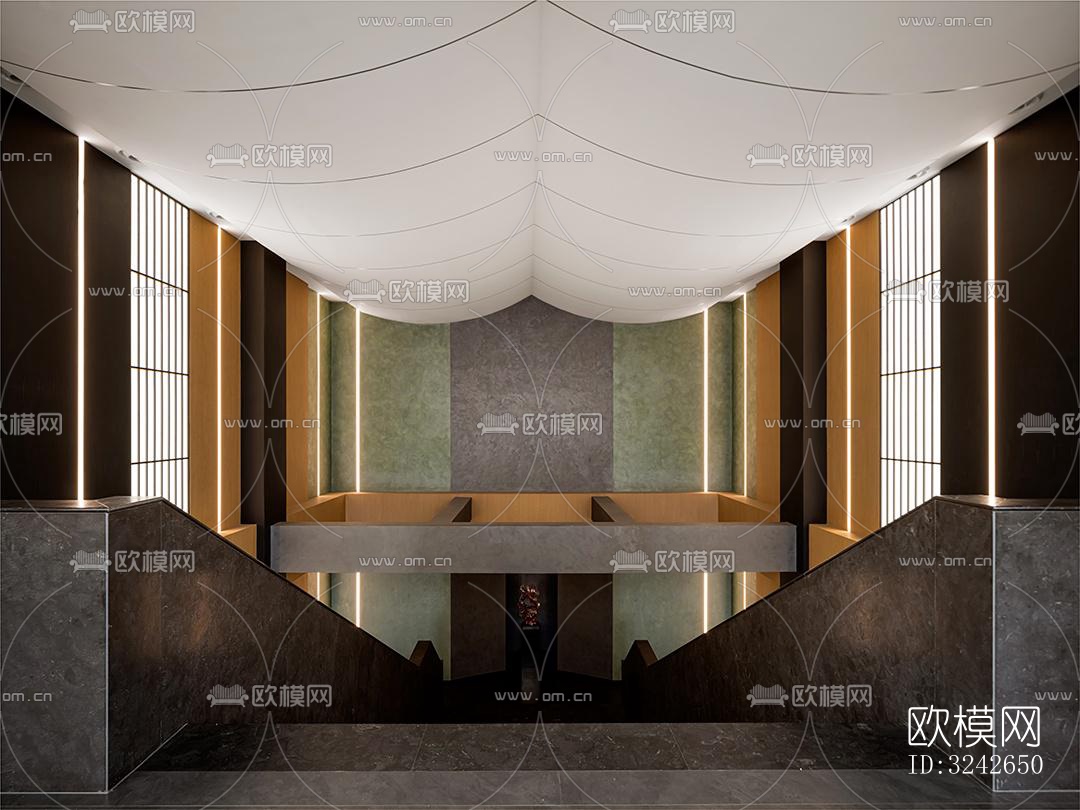 新中式中餐厅效果图下载（渲染图10）