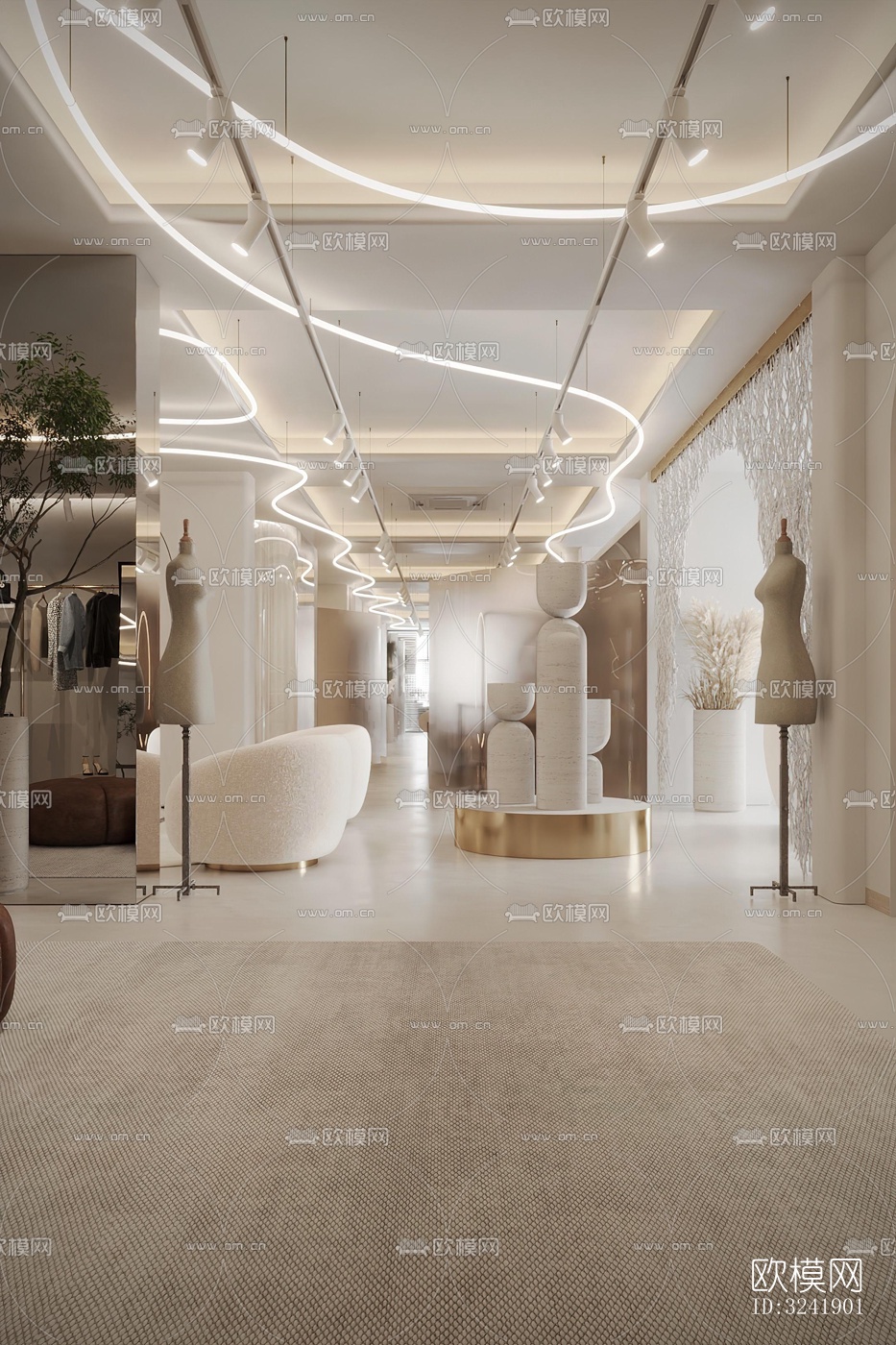 侘寂零售店铺效果图下载（渲染图1）