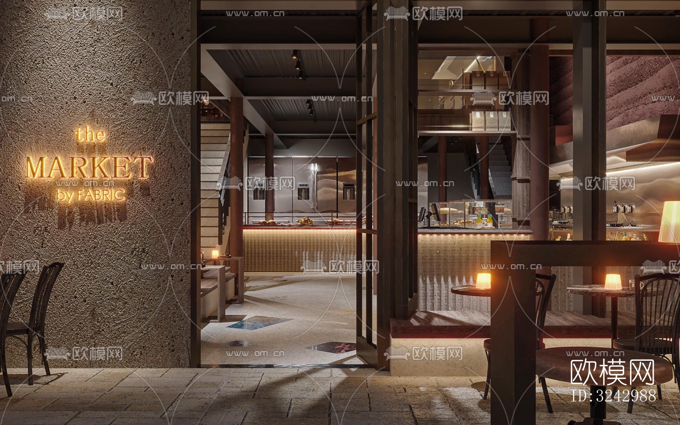 侘寂咖啡奶茶效果图下载（渲染图10）