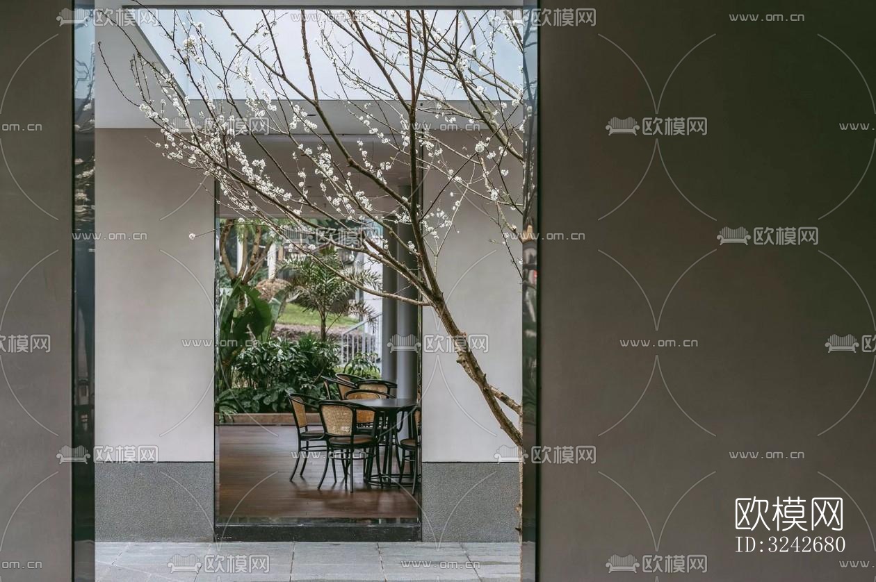 新中式中餐厅效果图下载（渲染图17）