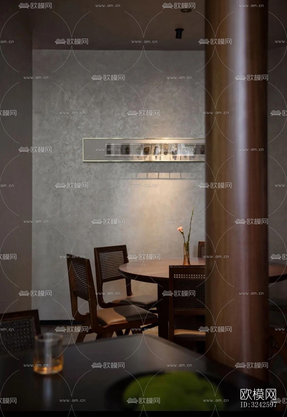 新中式中餐厅效果图下载（渲染图4）