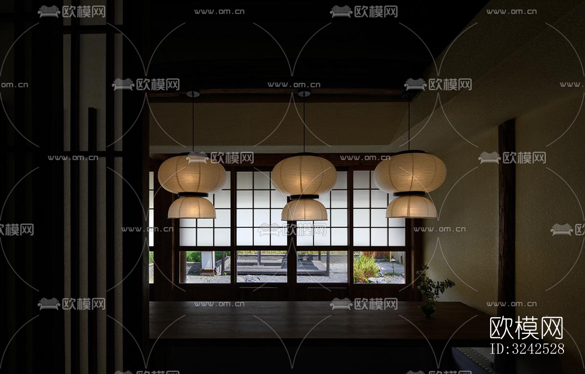 中式中餐厅效果图下载（渲染图16）