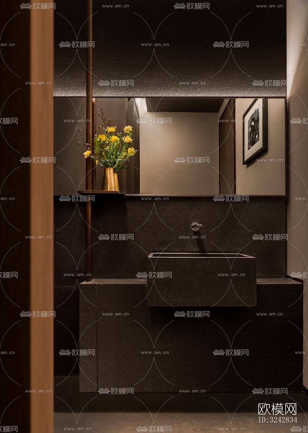 新中式中餐厅效果图下载（渲染图14）