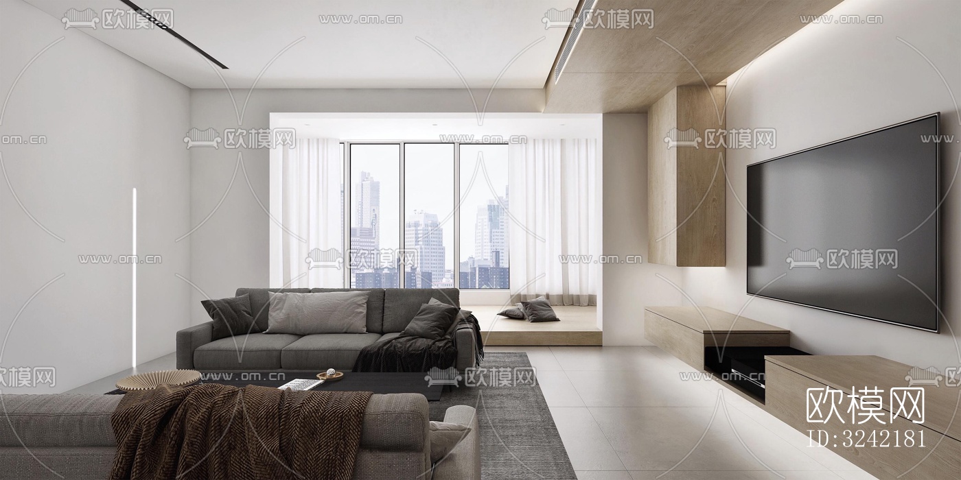 现代客餐厅效果图下载（渲染图9）