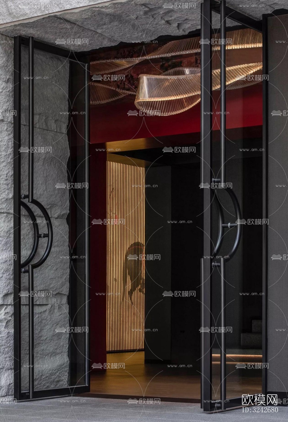 新中式中餐厅效果图下载（渲染图9）