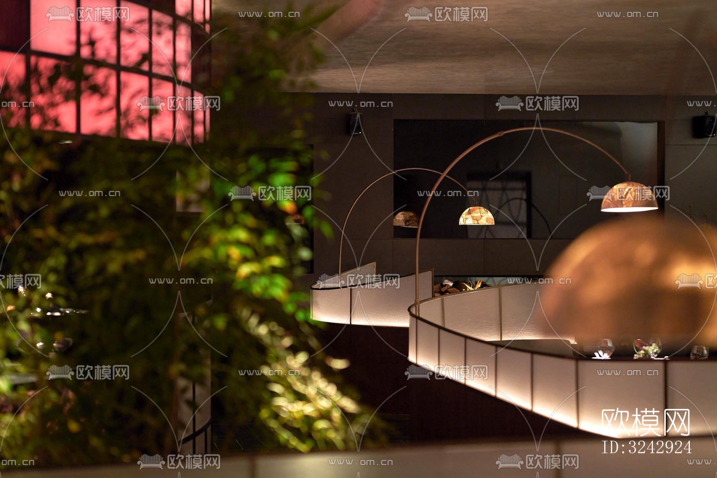 现代中餐厅效果图下载（渲染图7）