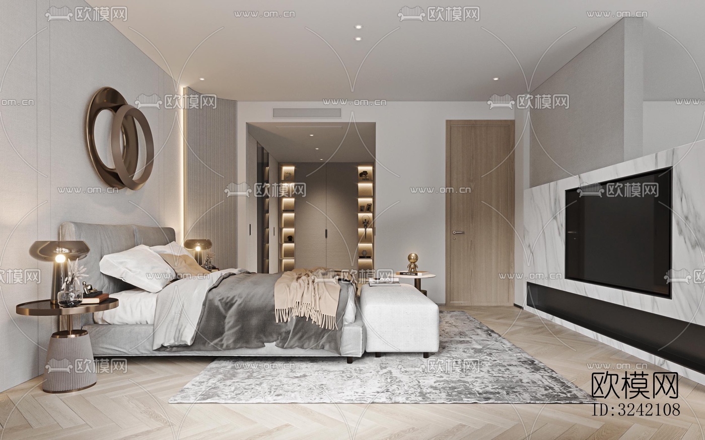 现代客餐厅效果图下载（渲染图11）